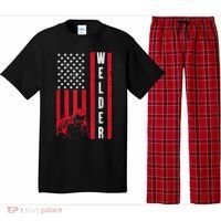 Cool Welding US Flag Art For Men Women Welder Welding Lover Pajama Set thumb 0