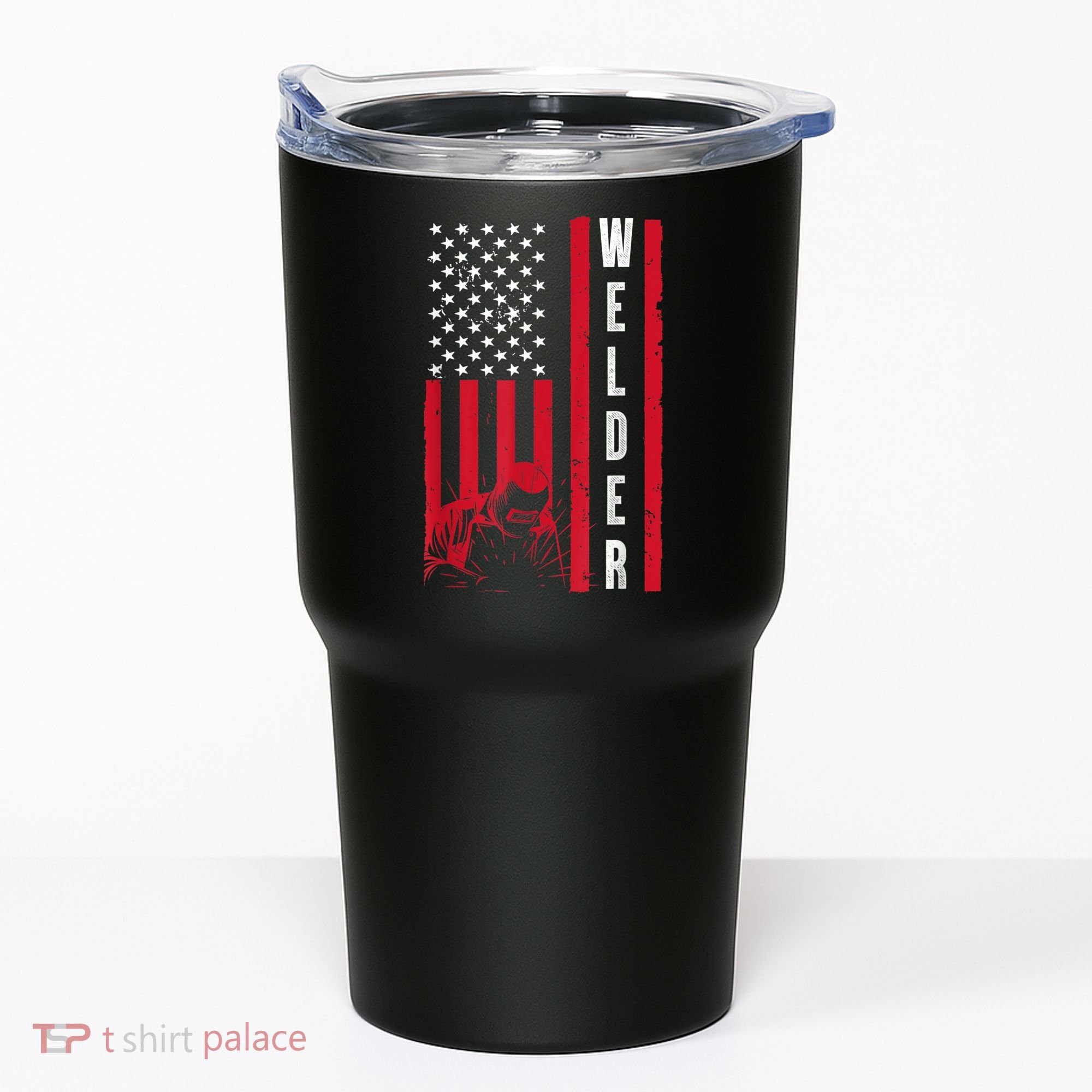 Cool Welding US Flag Art For Men Women Welder Welding Lover Tumbler