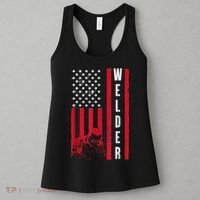 Cool Welding US Flag Art For Men Women Welder Welding Lover Women's Tank Top thumb 3