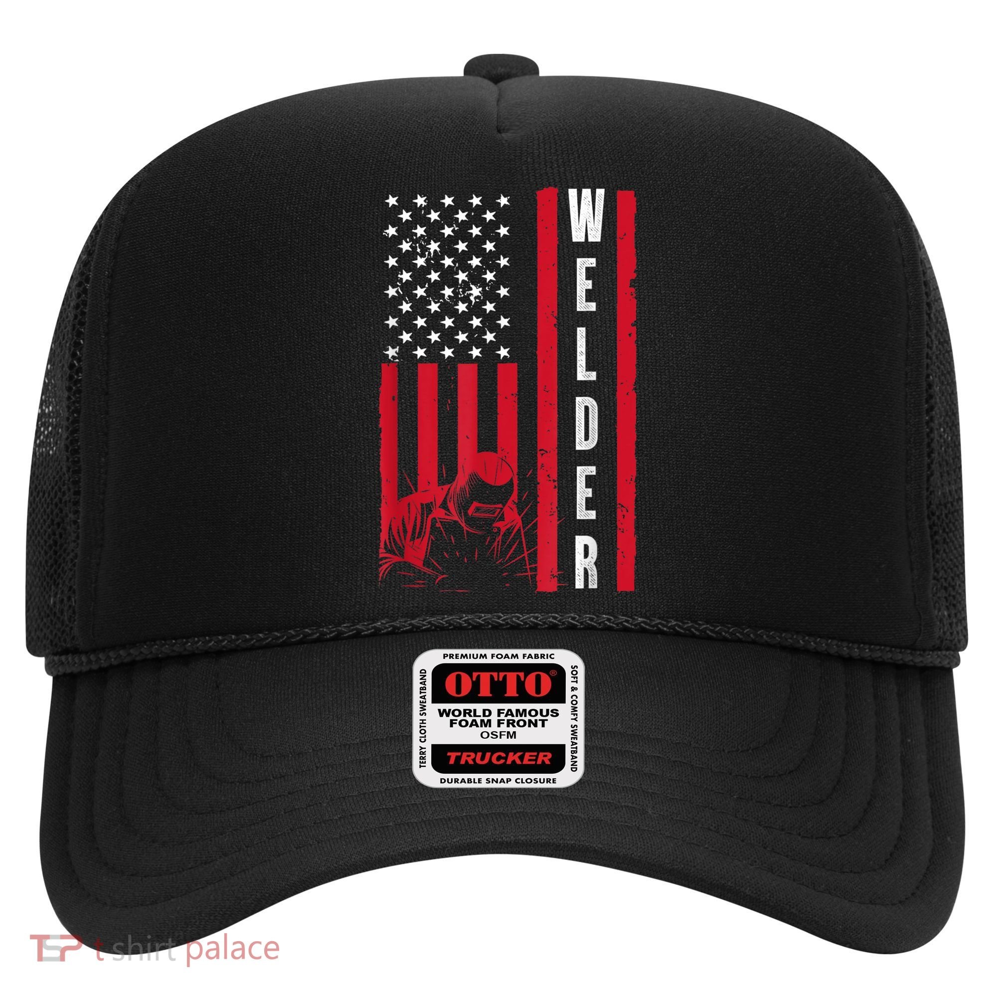 Cool Welding US Flag Art For Men Women Welder Welding Lover Hat