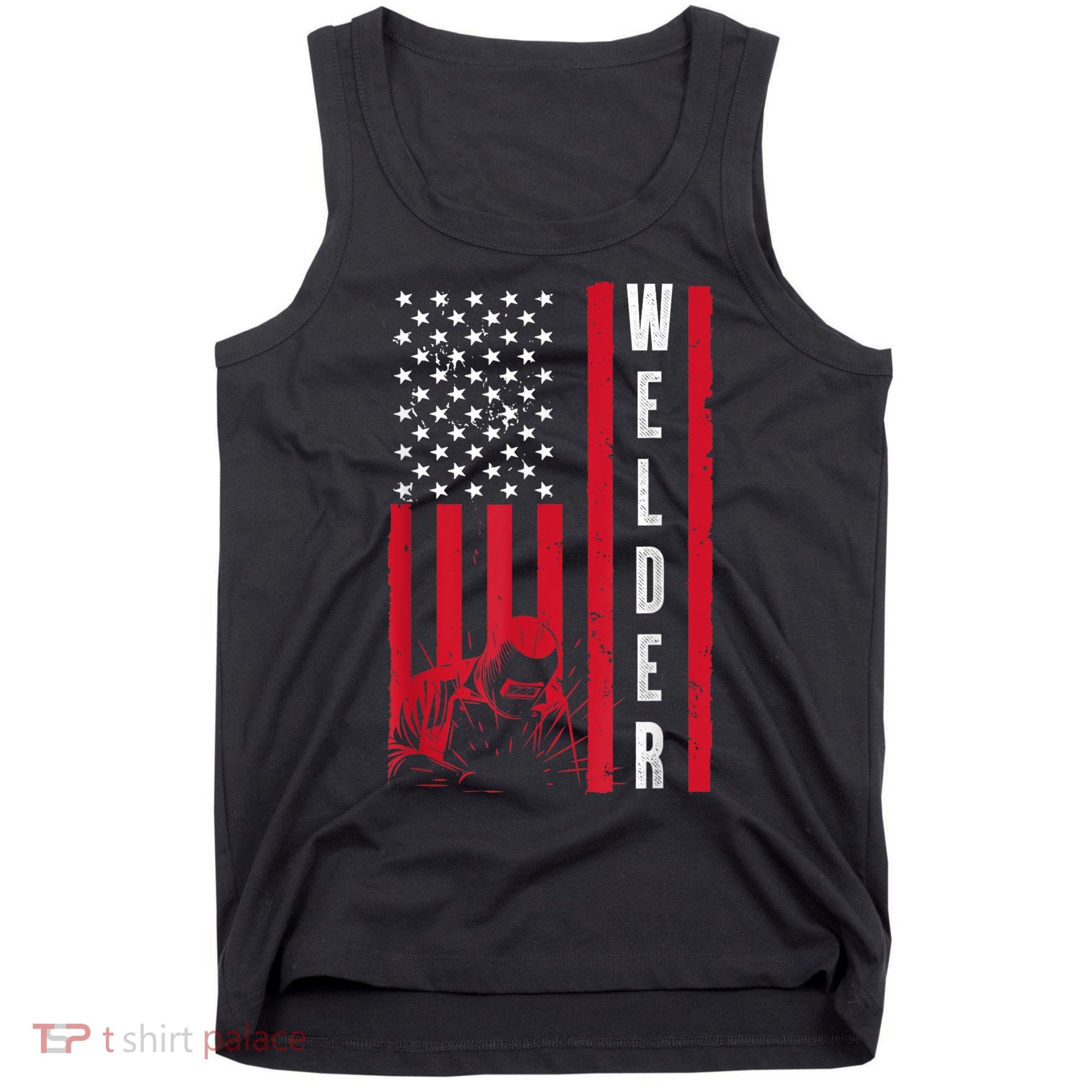 Cool Welding US Flag Art For Men Women Welder Welding Lover Tank Top