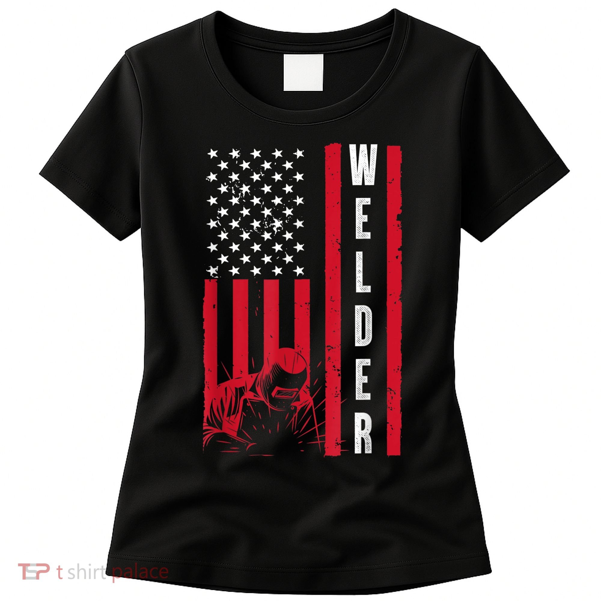Cool Welding US Flag Art For Men Women Welder Welding Lover Women's T-Shirt