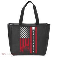 Cool Welding US Flag Art For Men Women Welder Welding Lover Tote Bag thumb 0