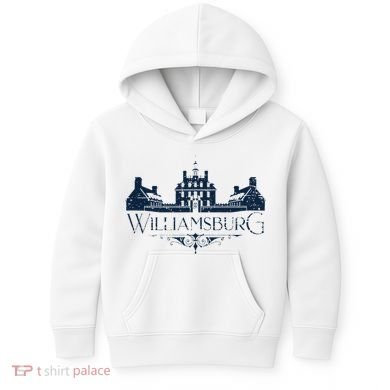 Colonial Williamsburg Virginia Vintage Distressed Style Kids Hoodie