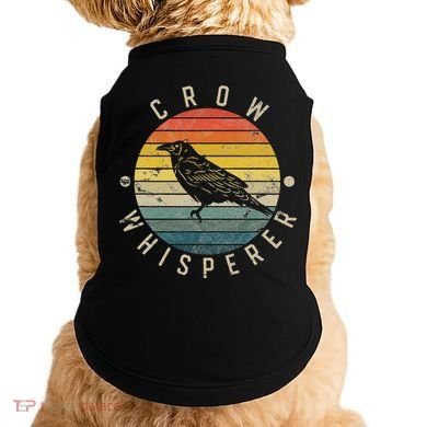 Crow Whisperer Vintage Sunset Cute Raven Doggie Tank