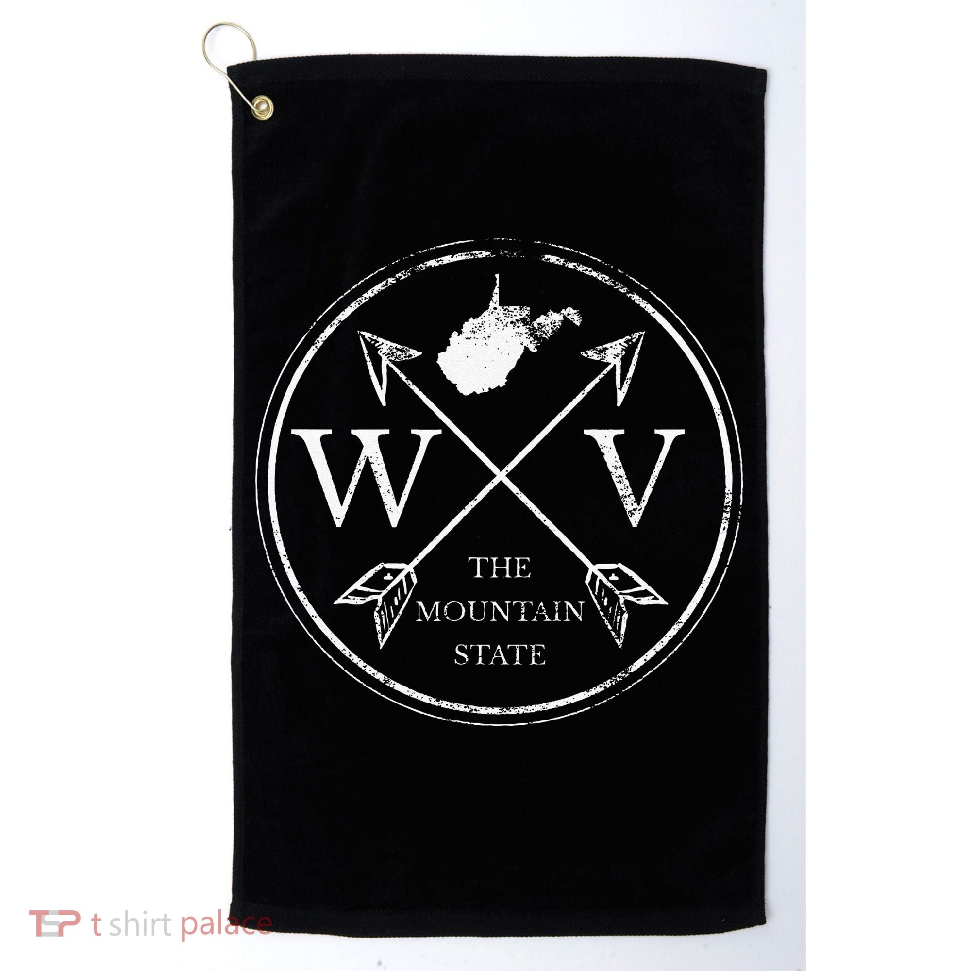 Cute West Virginia WV The Mountain State Golf Towel