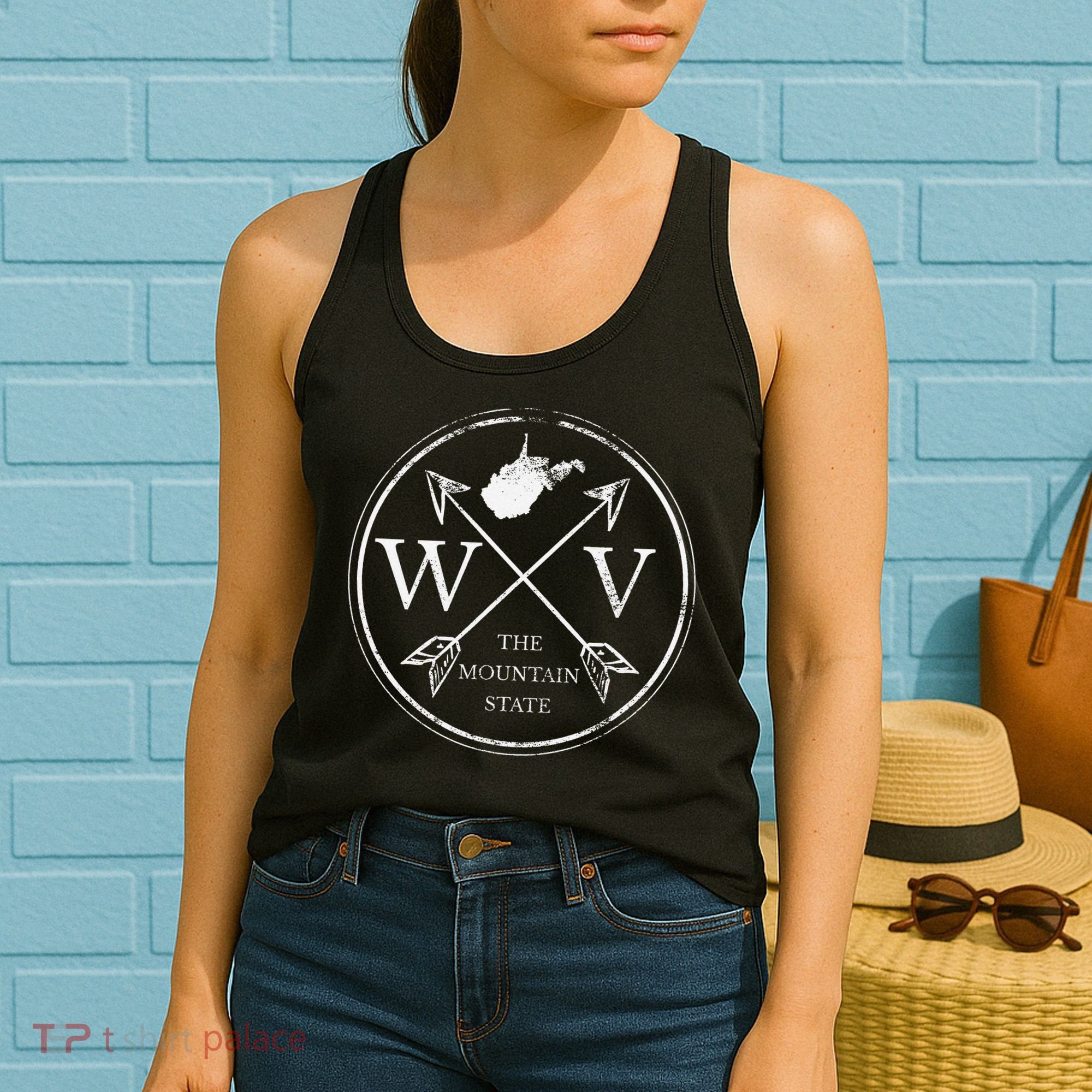 Cute West Virginia Wv The Mountain State Women's Tank Top