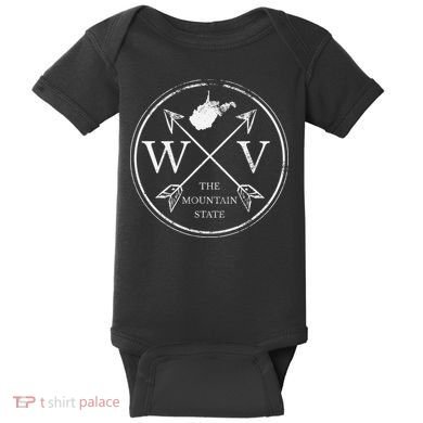 Cute West Virginia Wv The Mountain State Baby Bodysuit