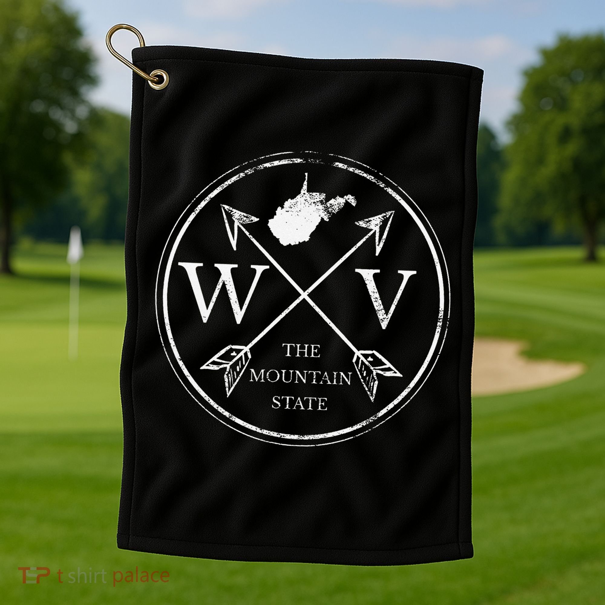 Cute West Virginia Wv The Mountain State Golf Towel