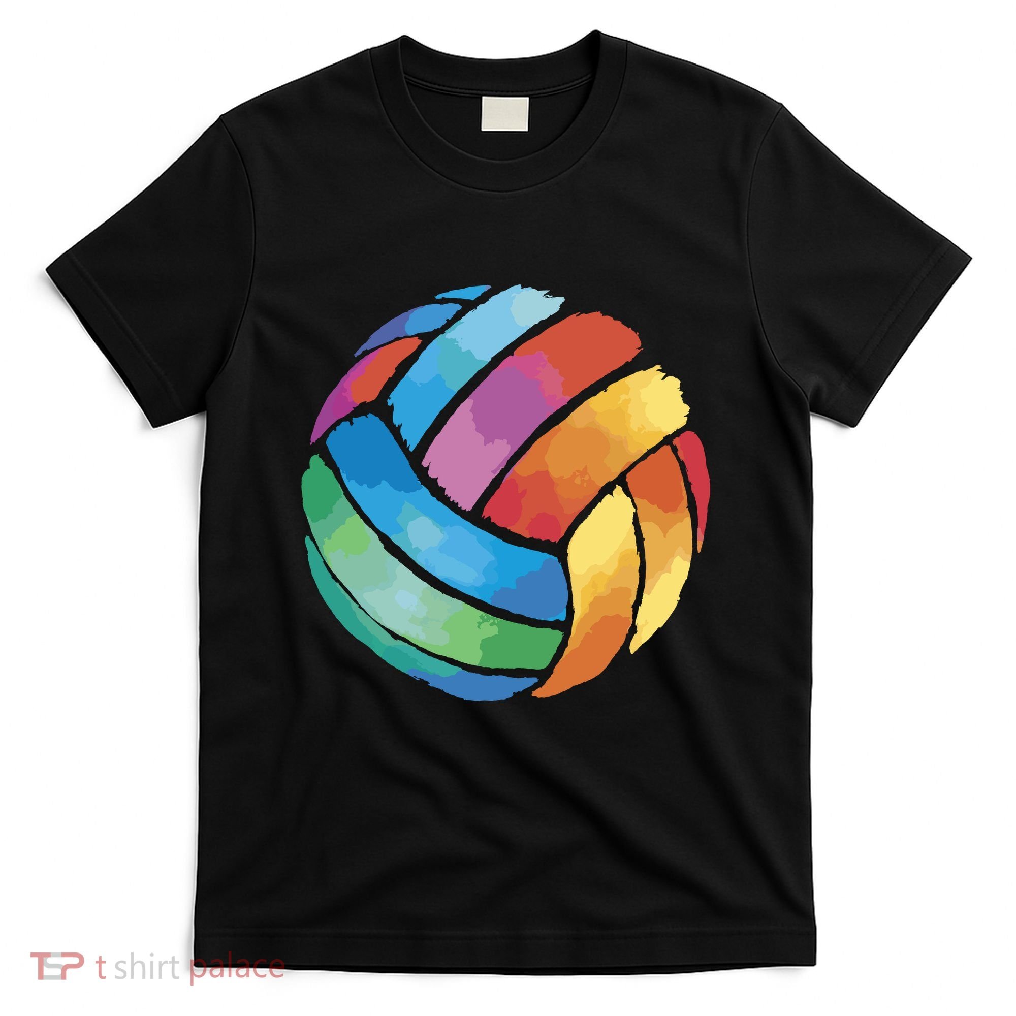 Colorful Watercolor Vollyball T-Shirt