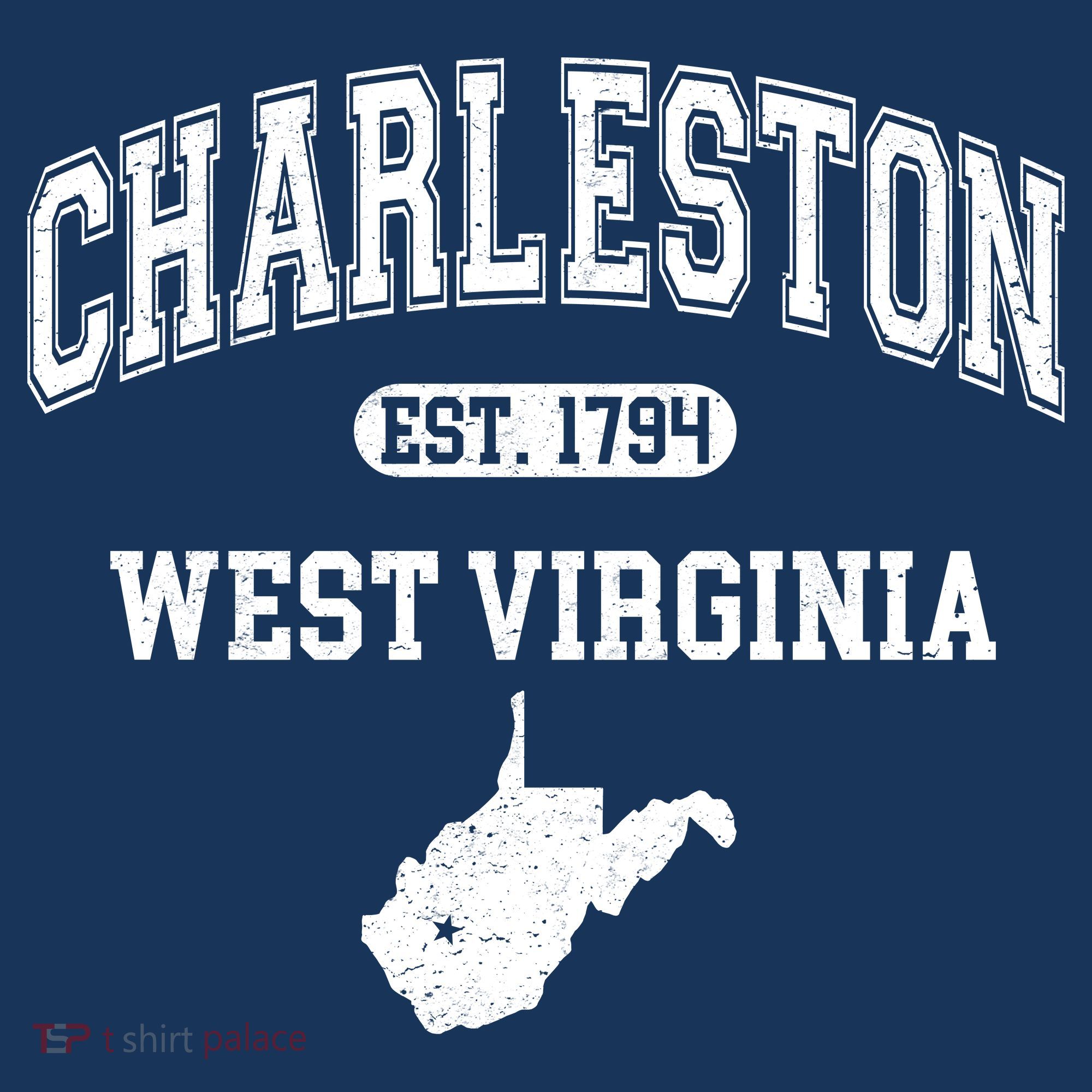 Charleston West Virginia Est. 1794 Varsity Long Sleeve Shirt