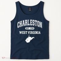 Charleston West Virginia Est. 1794 Varsity Tank Top thumb 2