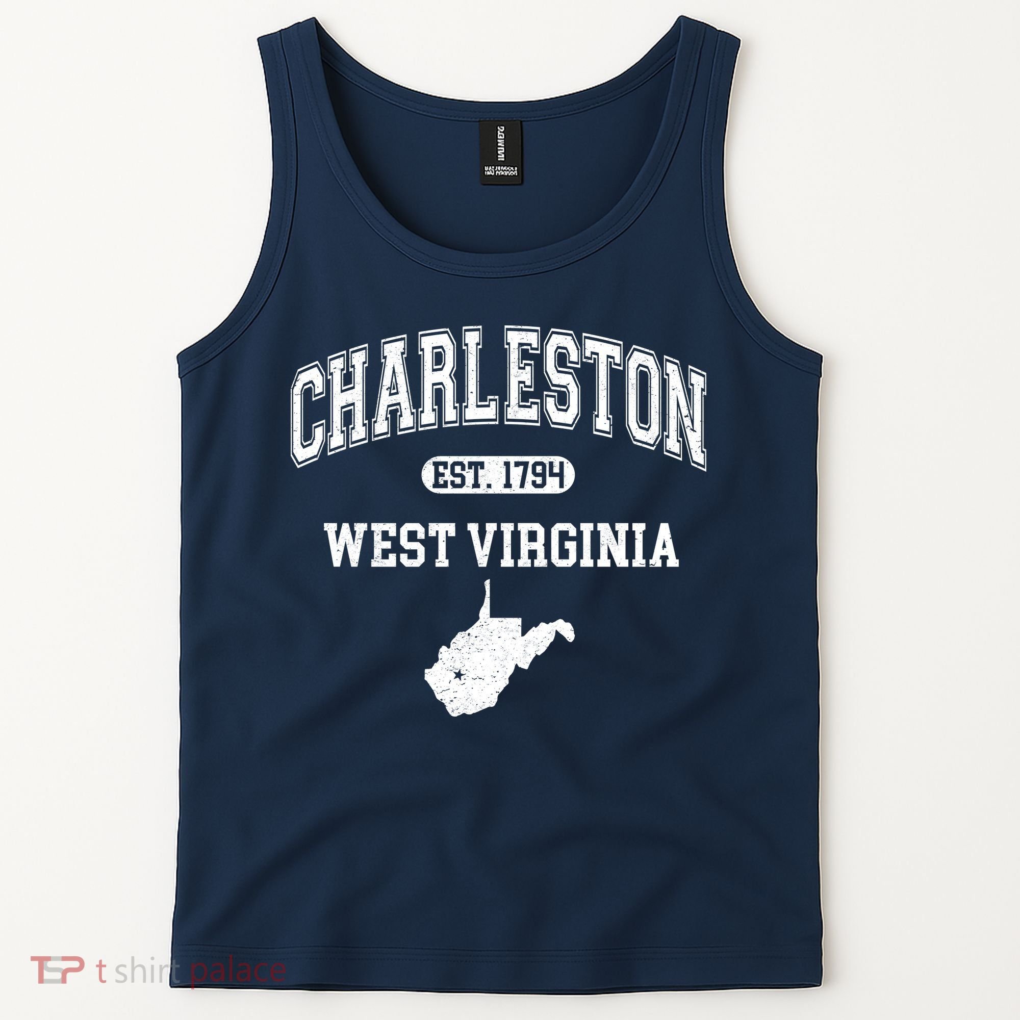 Charleston West Virginia Est. 1794 Varsity Tank Top