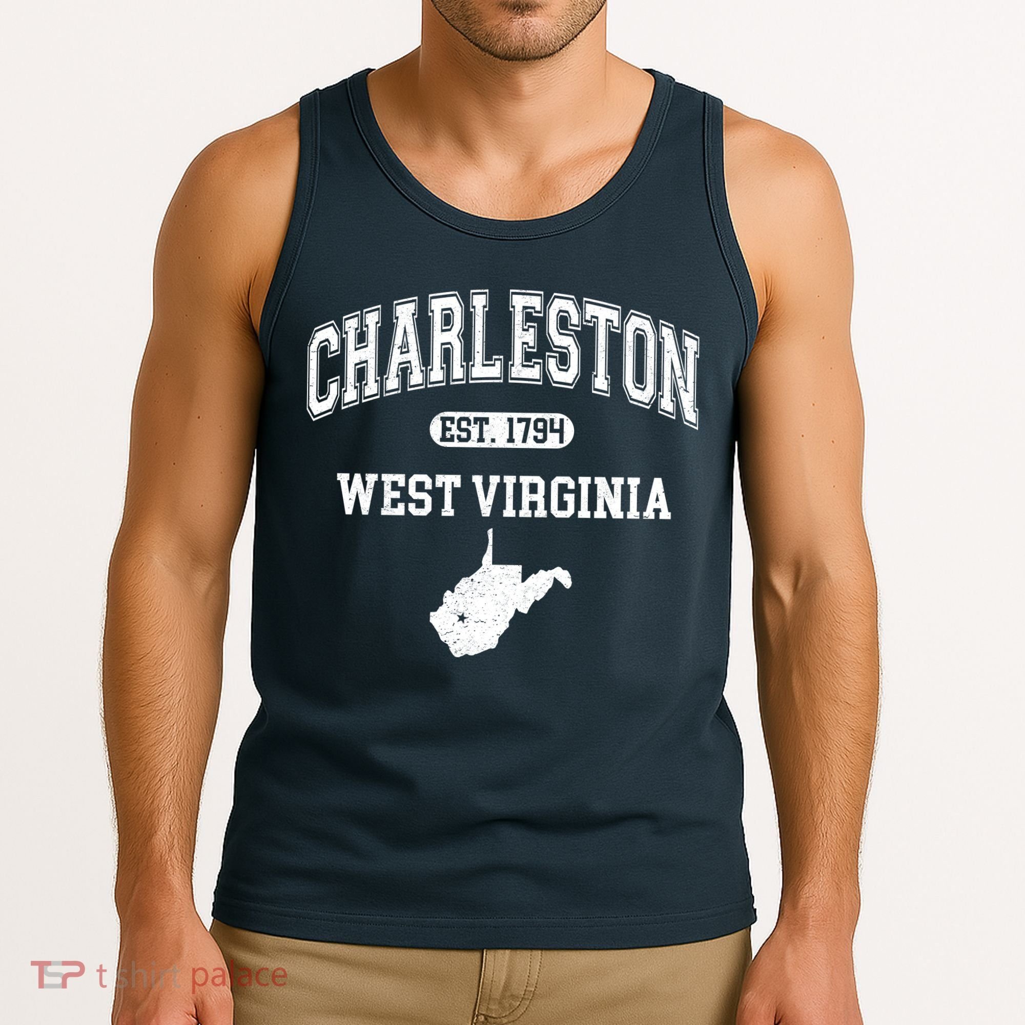 Charleston West Virginia Est. 1794 Varsity Tank Top