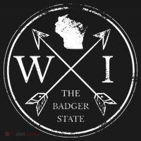 Cute Wisconsin Wi The Badger State Map Wisconsin Apron thumb 3