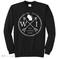 Cute Wisconsin Wi The Badger State Map Wisconsin Sweatshirt thumb 0