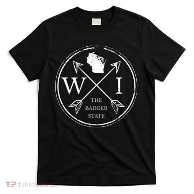 Cute Wisconsin Wi The Badger State Map Wisconsin T-Shirt