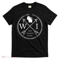 Cute Wisconsin Wi The Badger State Map Wisconsin T-Shirt thumb 0