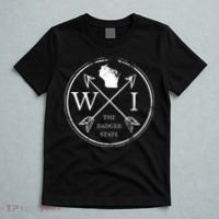 Cute Wisconsin Wi The Badger State Map Wisconsin T-Shirt thumb 5