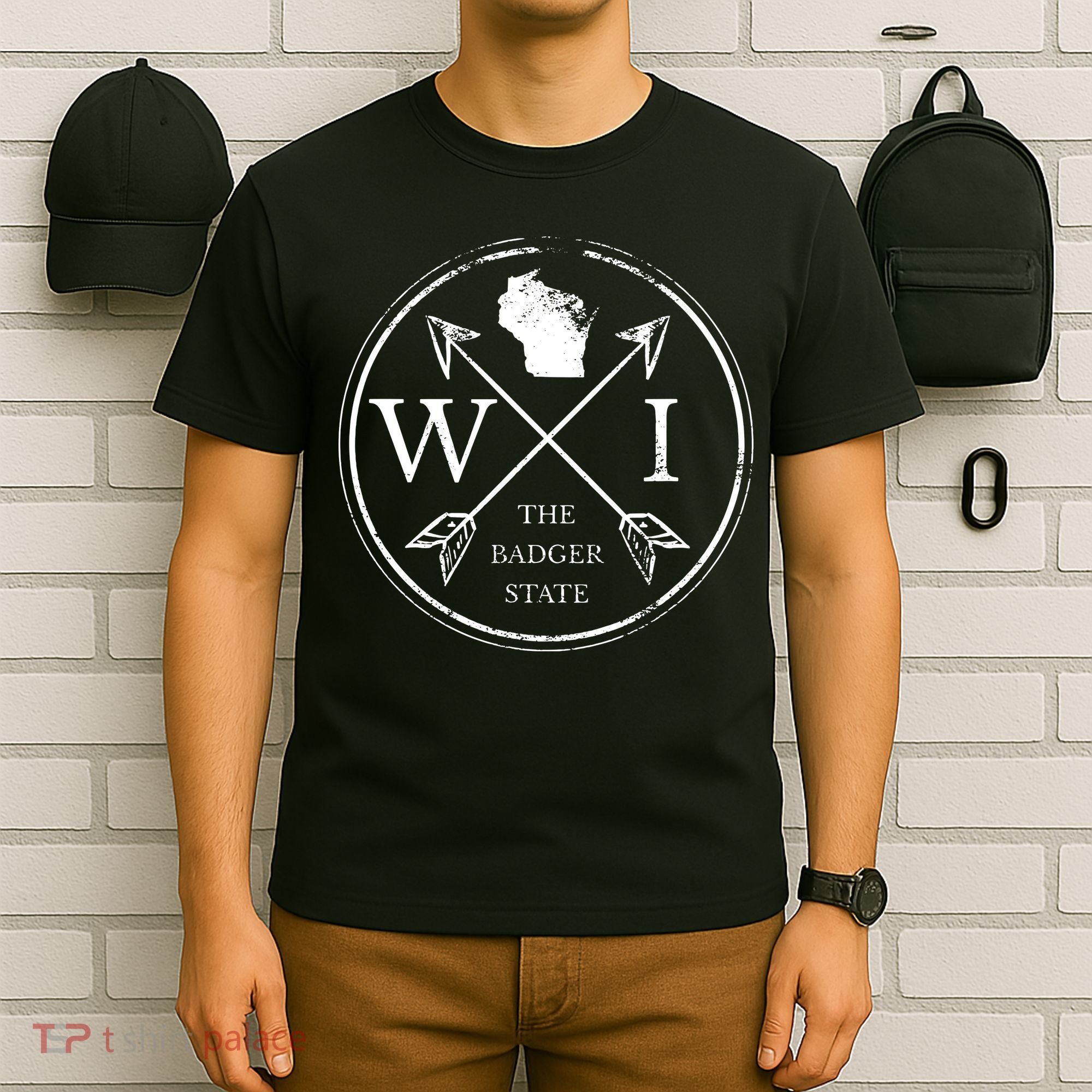 Cute Wisconsin Wi The Badger State Map Wisconsin T-Shirt