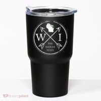 Cute Wisconsin Wi The Badger State Map Wisconsin Tumbler thumb 0