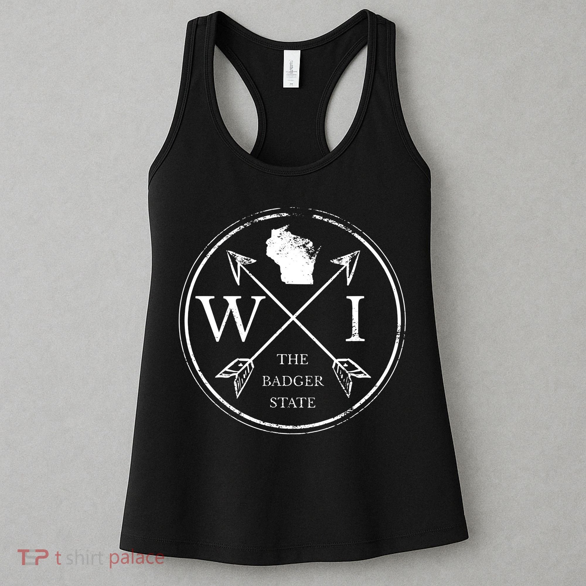 Cute Wisconsin Wi The Badger State Map Wisconsin Women's Tank Top