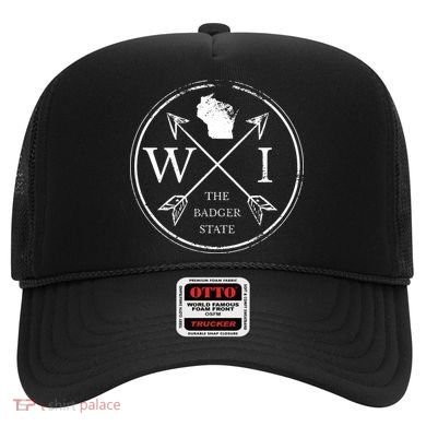 Cute Wisconsin Wi The Badger State Map Wisconsin Hat