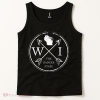 Cute Wisconsin Wi The Badger State Map Wisconsin Tank Top thumb 2