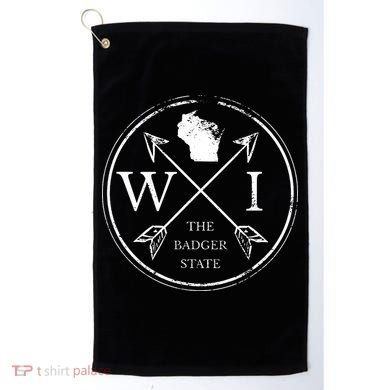 Cute Wisconsin Wi The Badger State Map Wisconsin Golf Towel