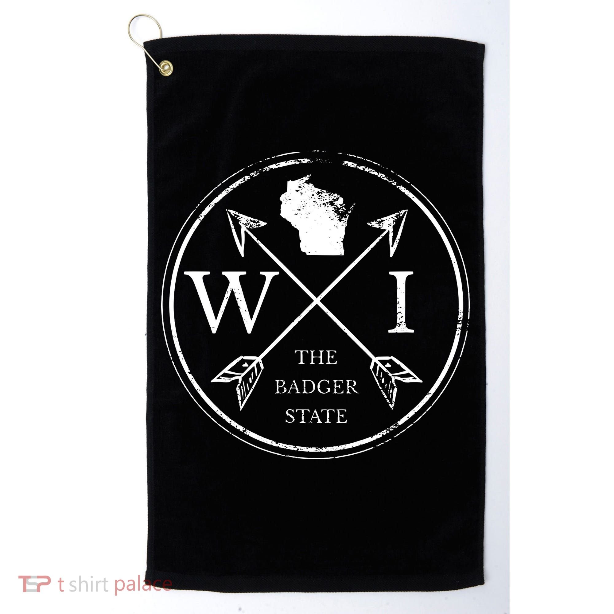 Cute Wisconsin Wi The Badger State Map Wisconsin Golf Towel