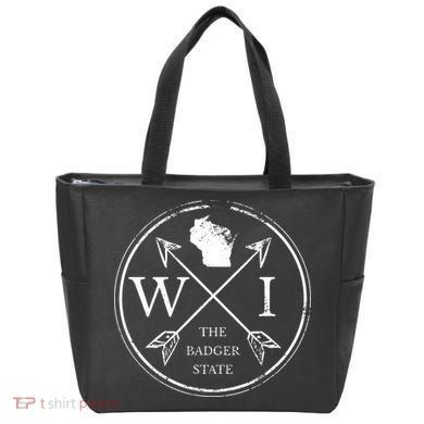 Cute Wisconsin Wi The Badger State Map Wisconsin Tote Bag