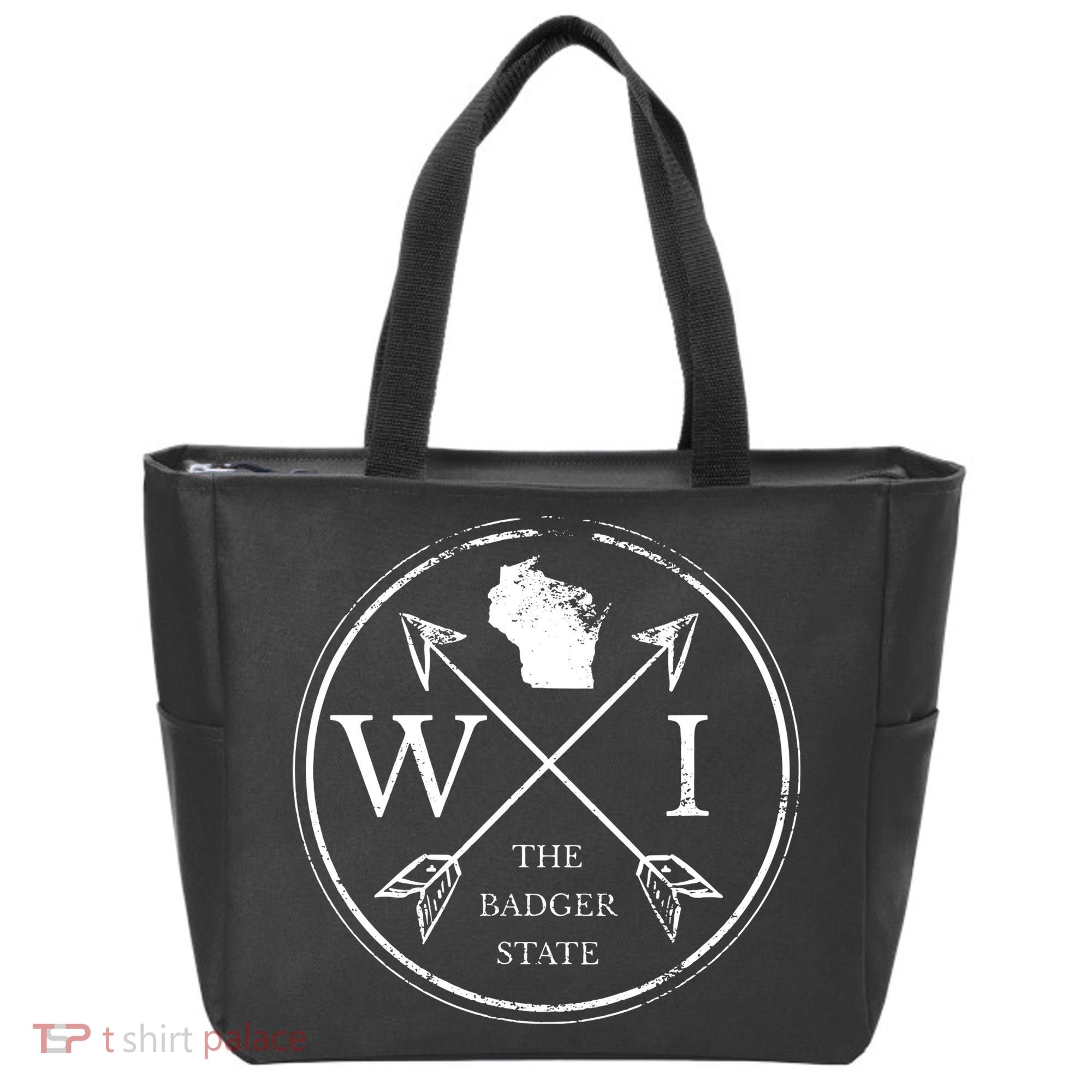 Cute Wisconsin Wi The Badger State Map Wisconsin Tote Bag