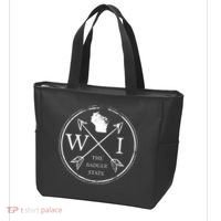 Cute Wisconsin Wi The Badger State Map Wisconsin Tote Bag thumb 3