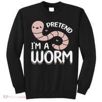 Compost Worms Worm Farmer Worm Lover Pretend I'm A Worm Sweatshirt thumb 0