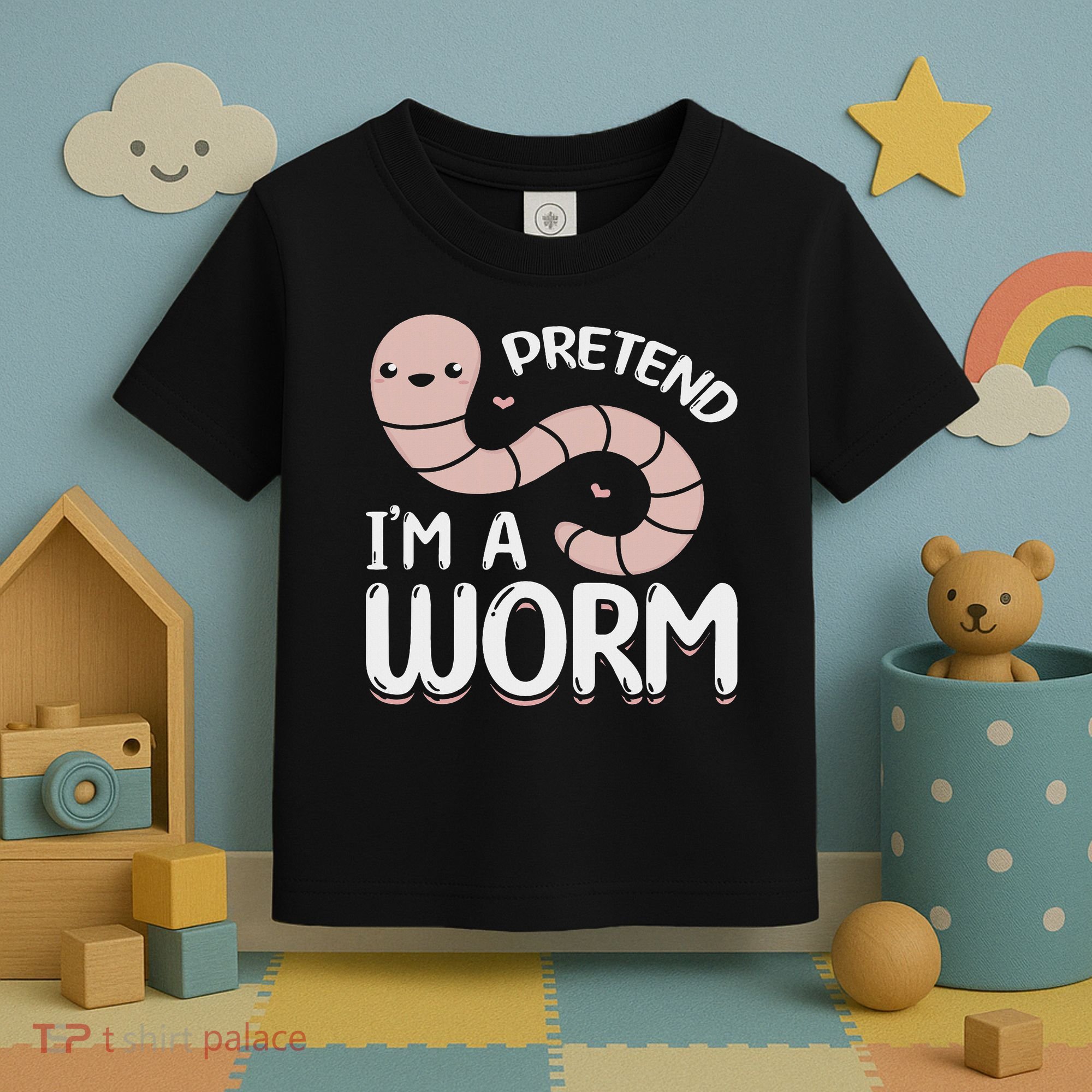 Compost Worms Worm Farmer Worm Lover Pretend I'm A Worm Toddler T-Shirt