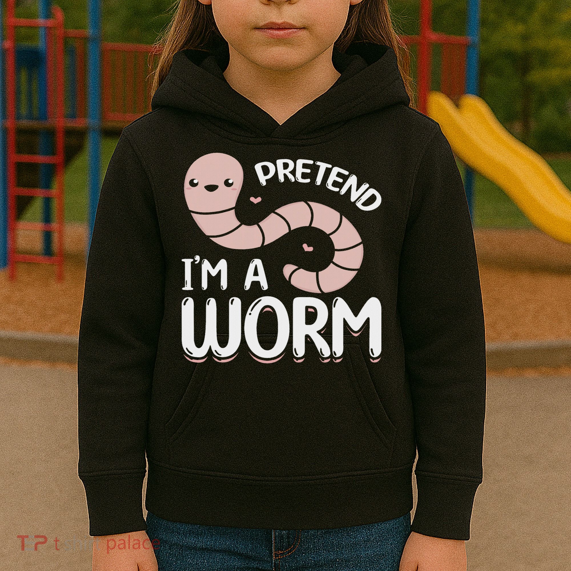Compost Worms Worm Farmer Worm Lover Pretend I'm A Worm Kids Hoodie