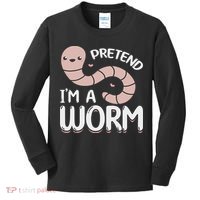 Compost Worms Worm Farmer Worm Lover Pretend I'm A Worm Kids Long Sleeve Shirt thumb 0