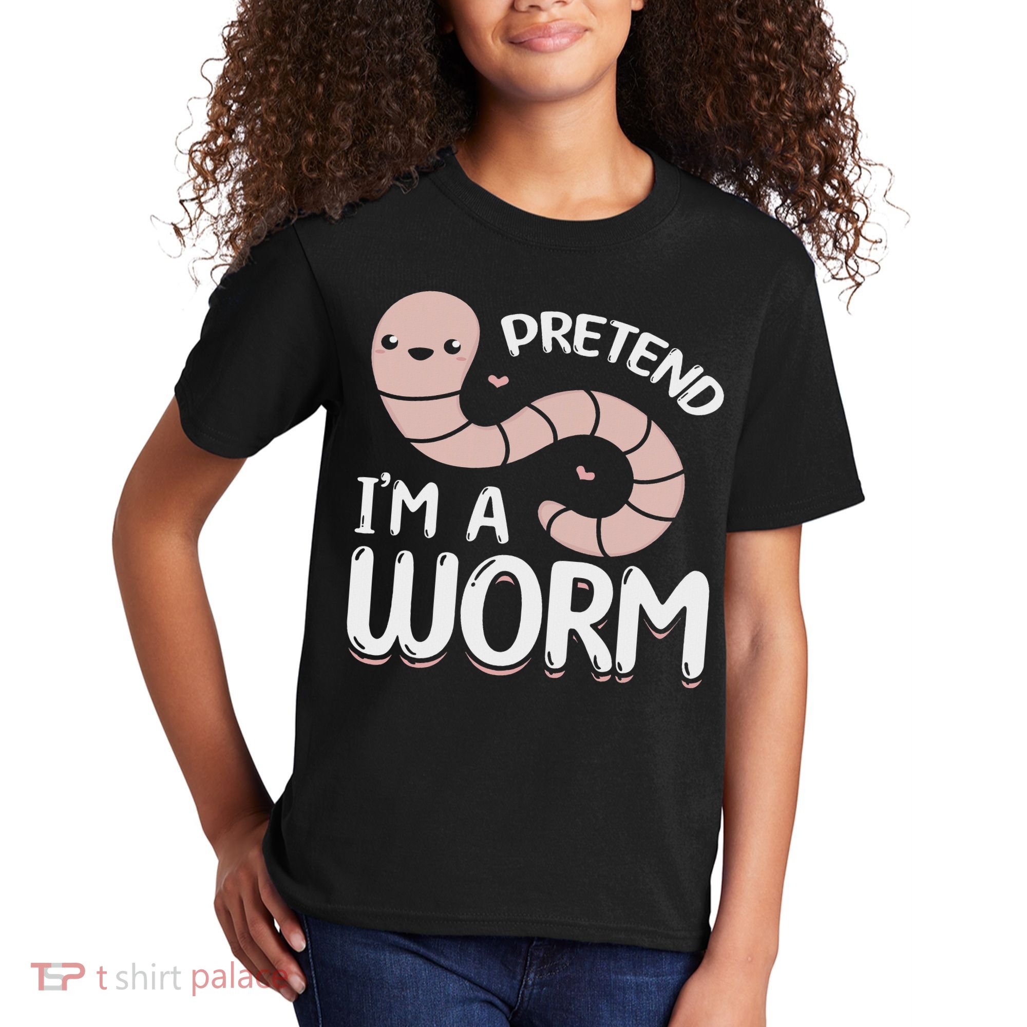 Compost Worms Worm Farmer Worm Lover Pretend I'm A Worm Kids T-Shirt