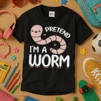Compost Worms Worm Farmer Worm Lover Pretend I'm A Worm Kids T-Shirt thumb 3