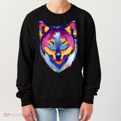 Colorful Wolf Wild Animal Women's Sweatshirt