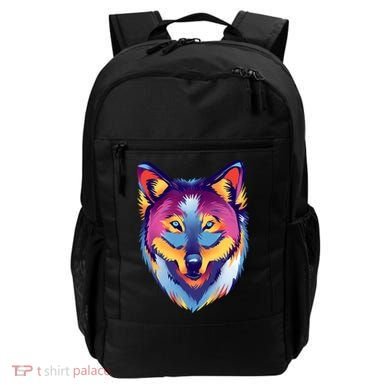 Colorful Wolf Wild Animal Backpack