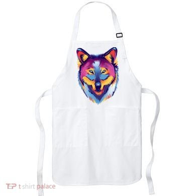 Colorful Wolf Wild Animal Apron