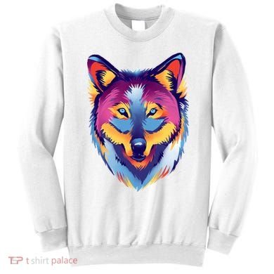 Colorful Wolf Wild Animal Sweatshirt