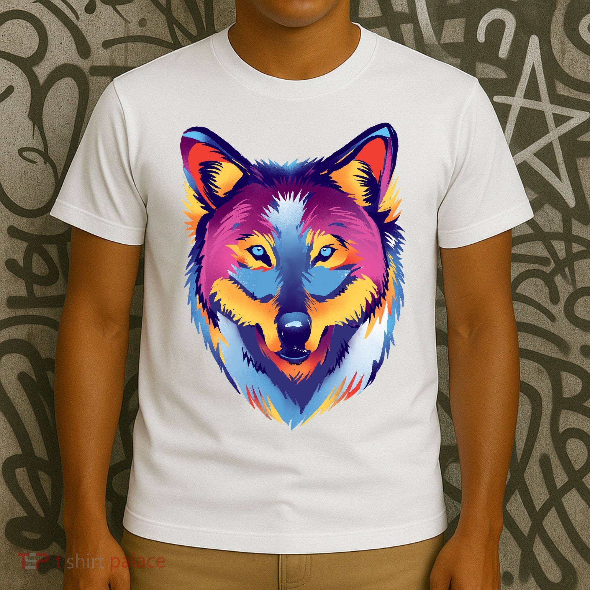 Colorful Wolf Wild Animal T-Shirt