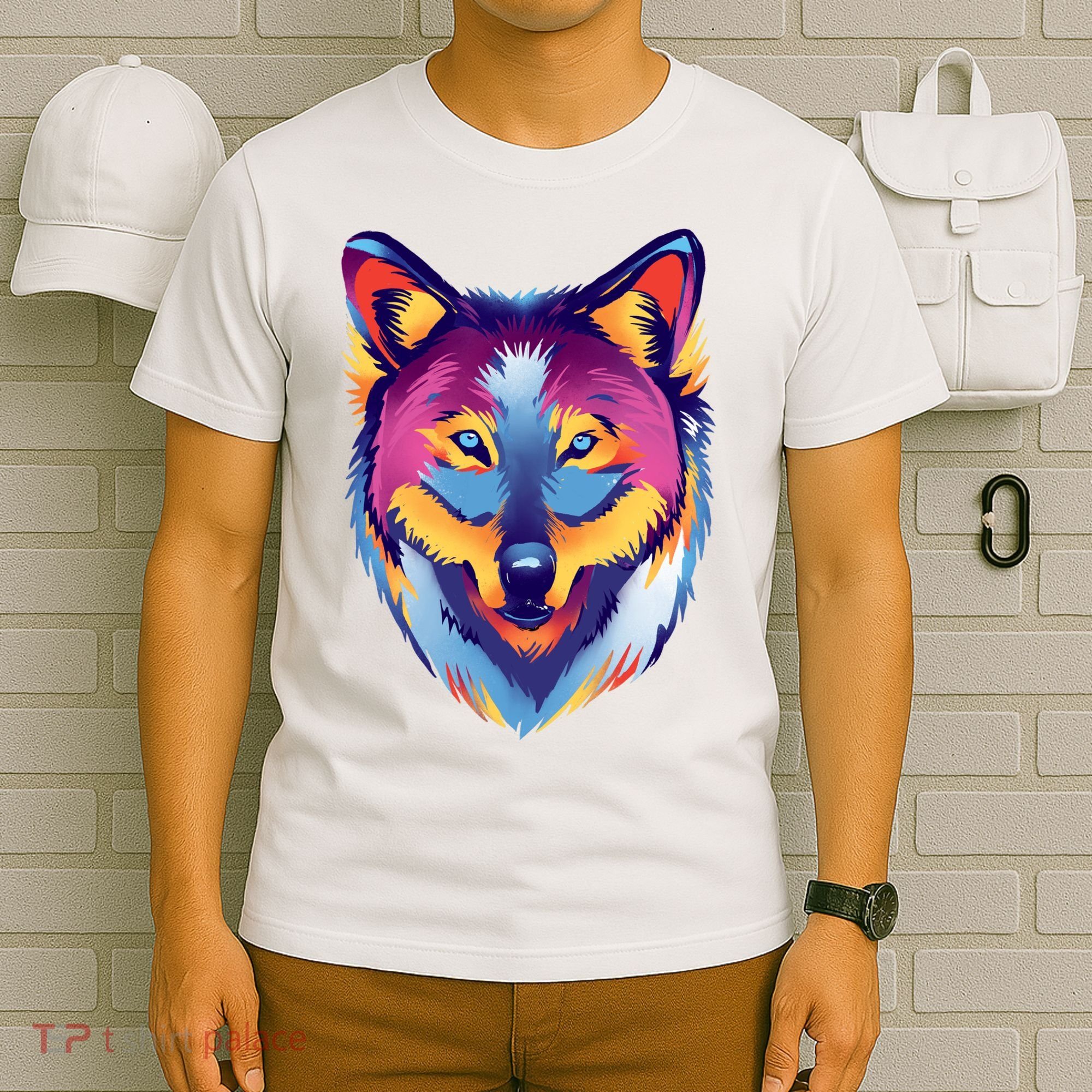 Colorful Wolf Wild Animal T-Shirt