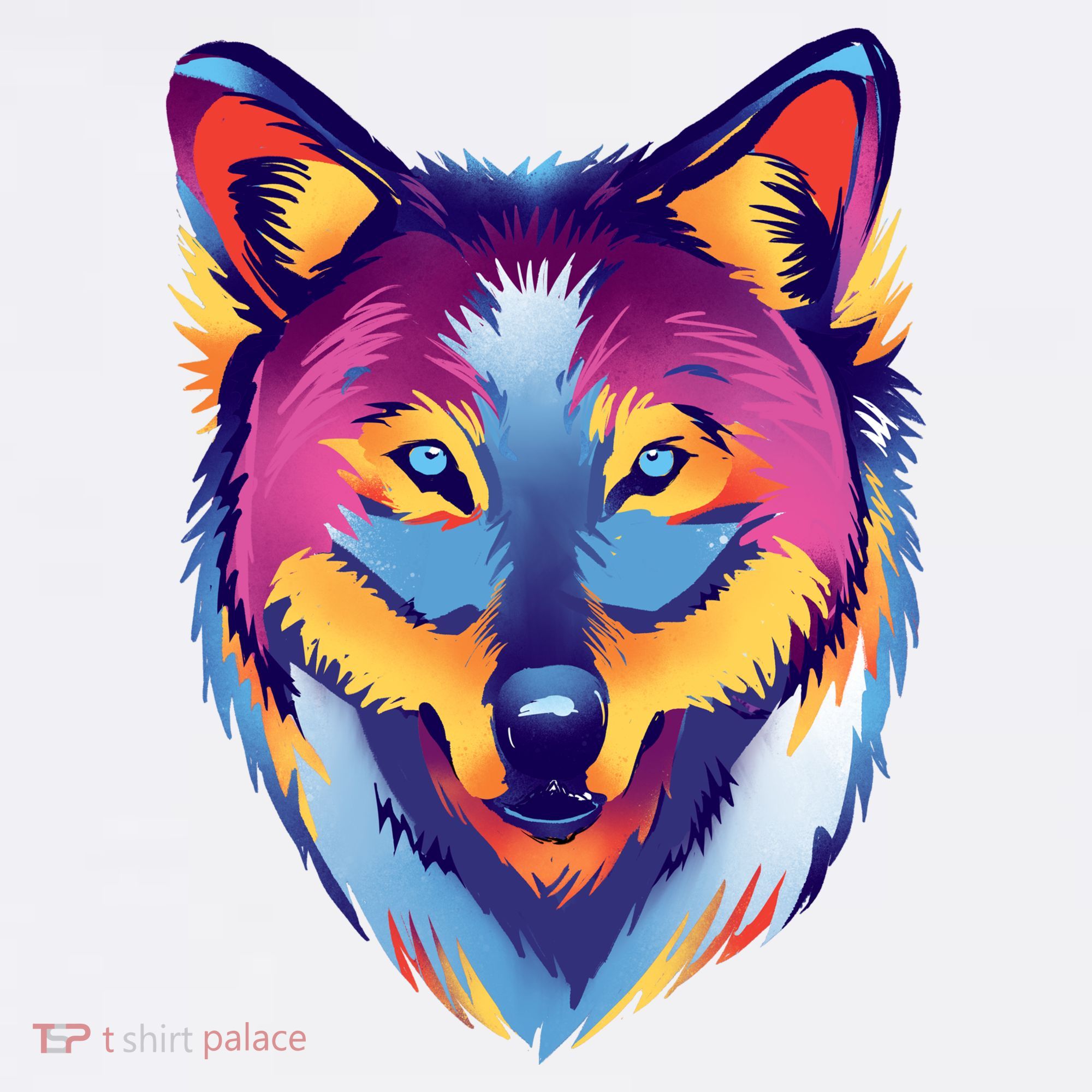 Colorful Wolf Wild Animal T-Shirt