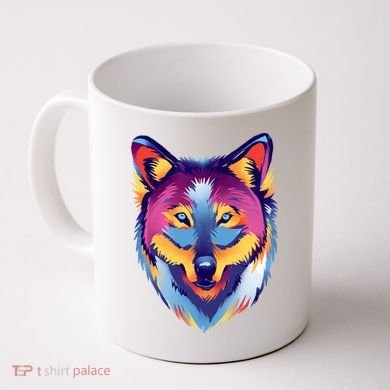 Colorful Wolf Wild Animal Coffee Mug