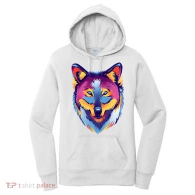 Colorful Wolf Wild Animal Women's Hoodie