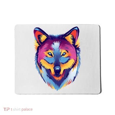 Colorful Wolf Wild Animal Mousepad