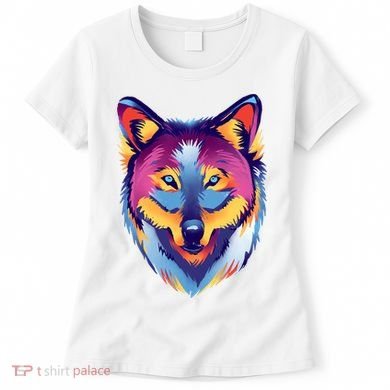 Colorful Wolf Wild Animal Women's T-Shirt